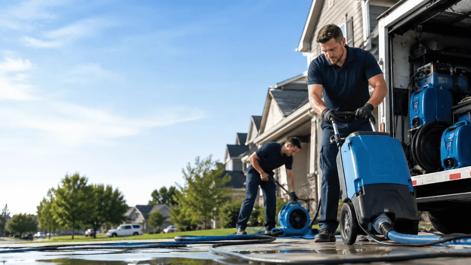 Dehumidification being performed in Elmore City, OK